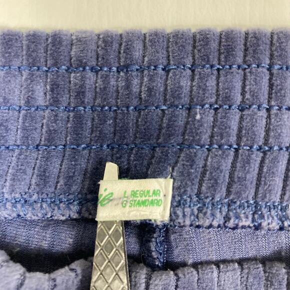 AERIE Pants L Blue Corduroy Flare Wide Stretch Pull-Up - Picture 7 of 14